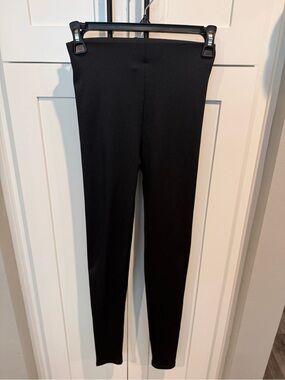 H&M Black Ribbed High-Waist Leggings